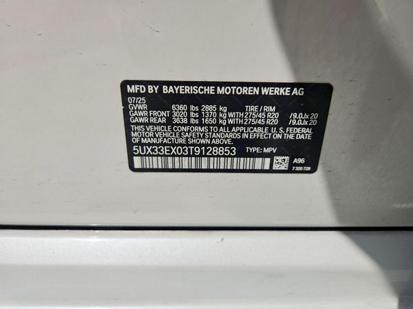 2026 BMW X6 xDrive40i — VINS