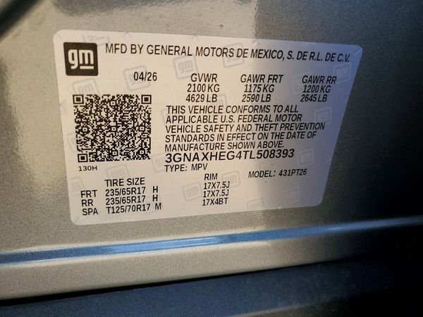 2026 CHEVROLET EQUINOX 1LT — VINS