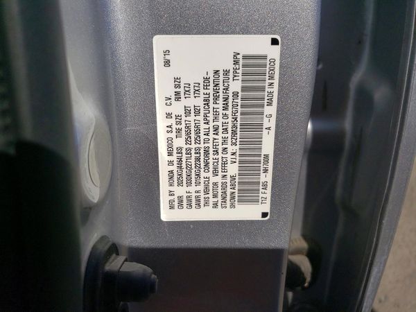 2015 HONDA CRV EX — VINS