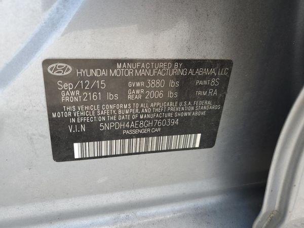 2016 HYUNDAI ELANTRA