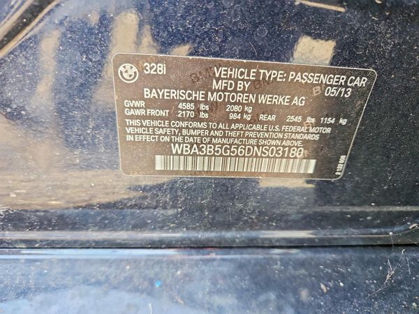 2013 BMW 328 xDrive SA — VINS