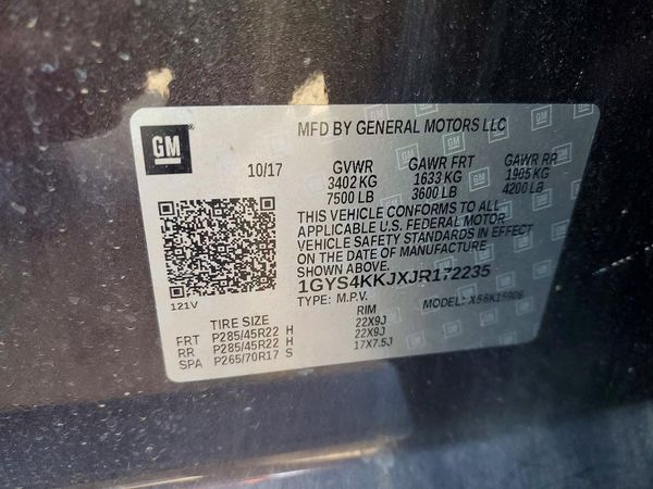 2018 CADILLAC ESCALADE ESV Platinum — VINS