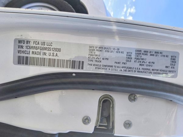 2021 RAM 1500 Tradesman — VINS