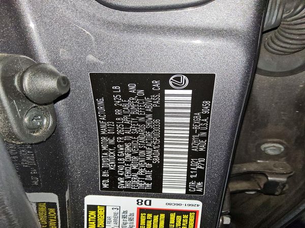 2023 LEXUS ES 300H 300h Premium — VINS