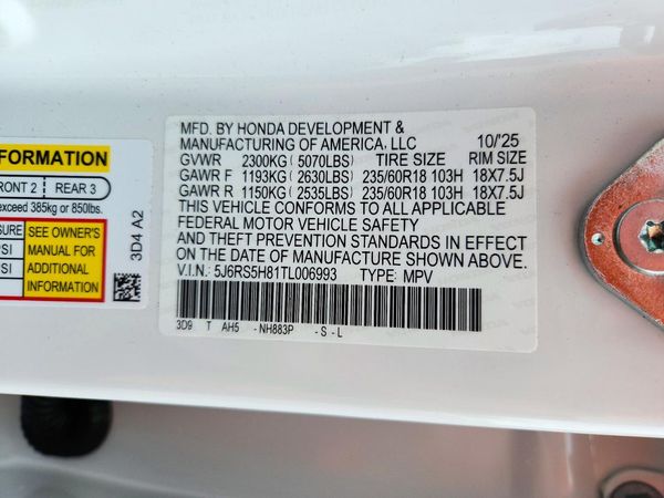 2026 HONDA CR-V Sport-L — VINS