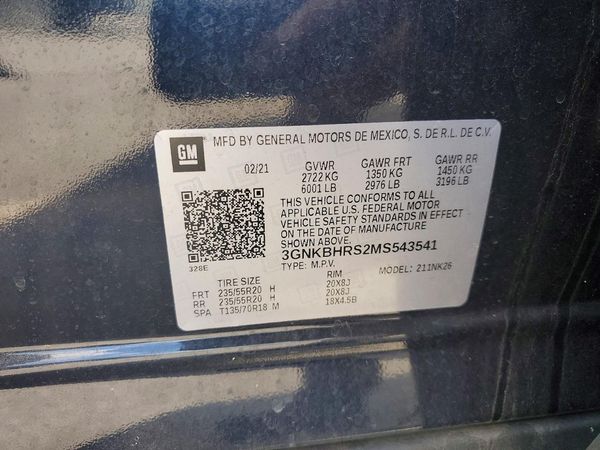 2021 CHEVROLET BLAZER 2LT — VINS