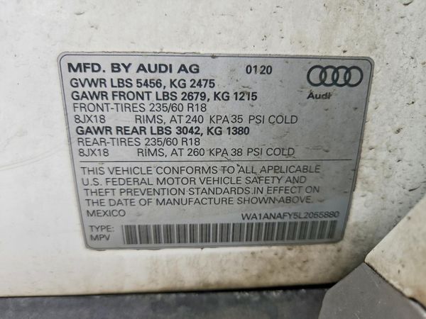 2020 AUDI Q5 quattro Premium — VINS
