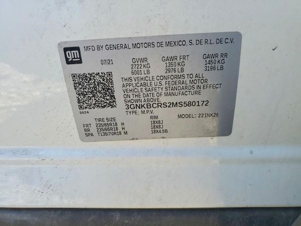 2021 CHEVROLET BLAZER 2LT — VINS