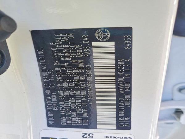2024 TOYOTA CAMRY SE — VINS