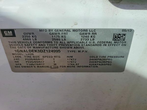 2013 CHEVROLET EQUINOX 1LT — VINS