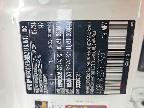 2024 MERCEDES-BENZ GLS — VINS