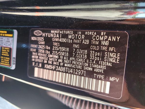 2026 HYUNDAI KONA SEL Sport — VINS