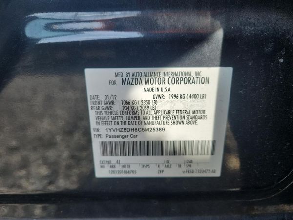 2012 MAZDA 6 Touring — VINS