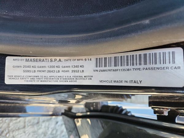 2015 MASERATI GHIBLI — VINS