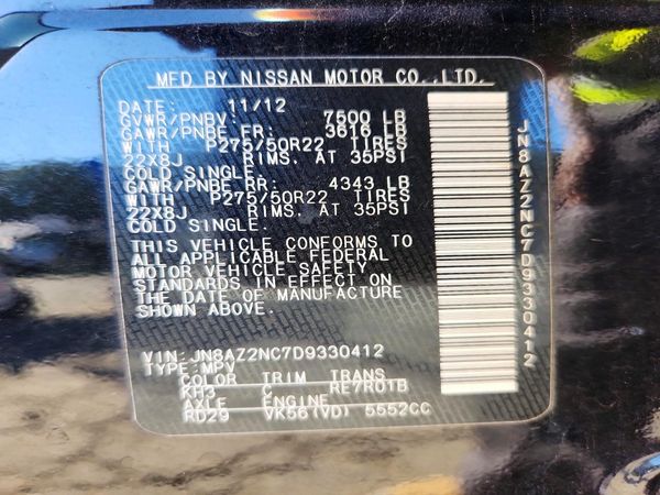 2013 INFINITI QX56 — VINS