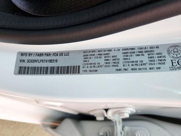 2026 RAM 1500 Rebel — VINS