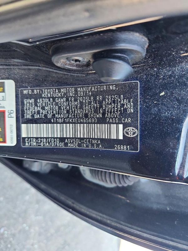 2014 TOYOTA CAMRY — VINS