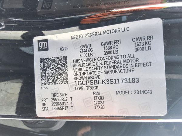 2025 CHEVROLET COLORADO Work Truck — VINS