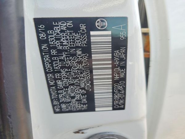 2016 TOYOTA PRIUS — VINS