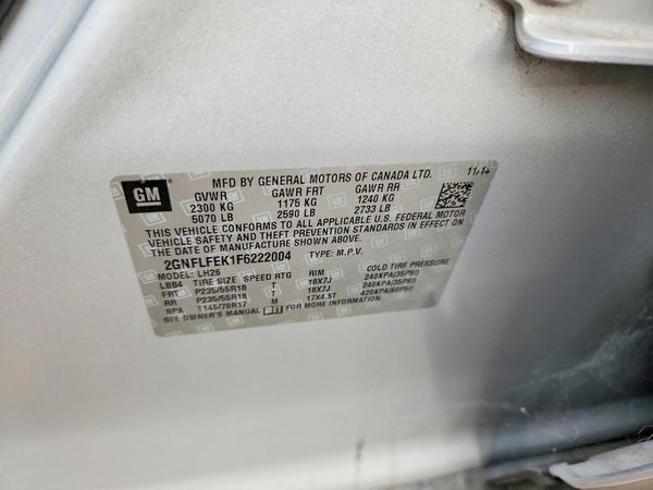 2015 CHEVROLET EQUINOX 1LT — VINS