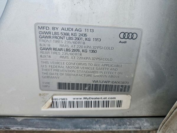 2014 AUDI Q5 Premium Plus — VINS