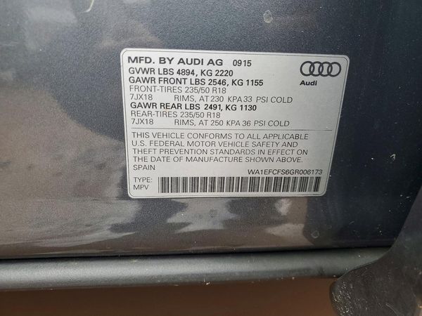 2016 AUDI Q3 quattro Premium Plus — VINS