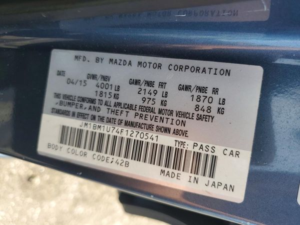 2015 MAZDA 3 Sport/GX — VINS