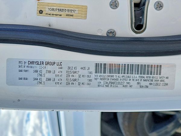 2015 JEEP PATRIOT Sport — VINS