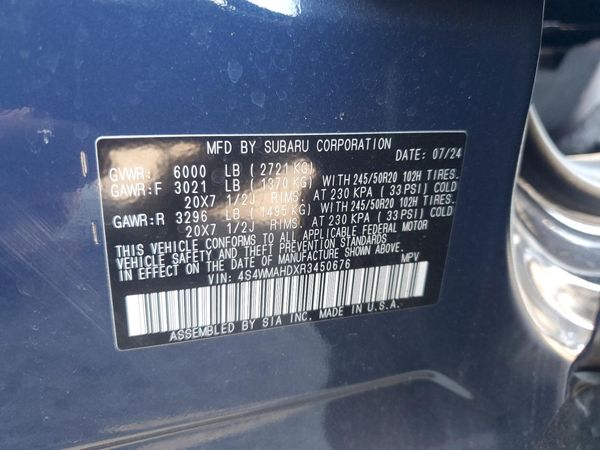 2024 SUBARU ASCENT ONYX