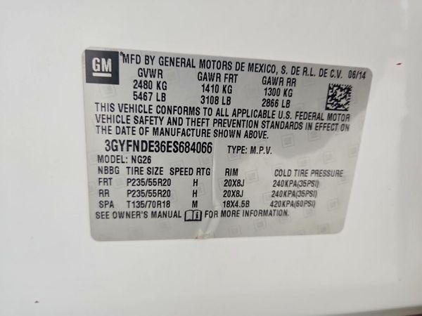 2014 CADILLAC SRX Premium — VINS
