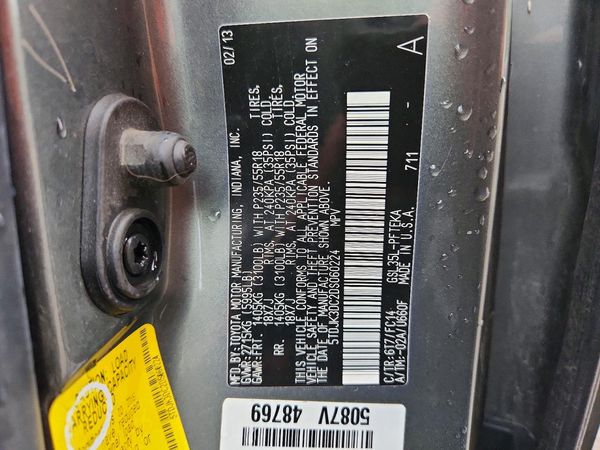 2013 TOYOTA SIENNA — VINS