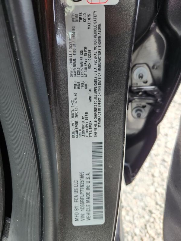 2026 RAM 1500 Rebel — VINS
