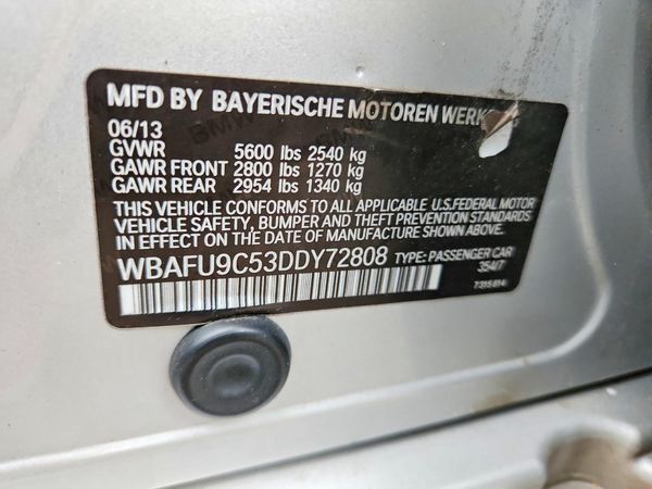 2013 BMW 5 SERIES — VINS