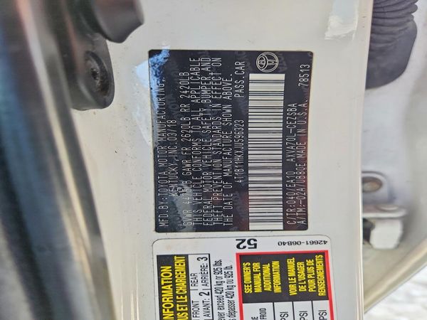 2018 TOYOTA CAMRY L/LE/SE/XLE — VINS