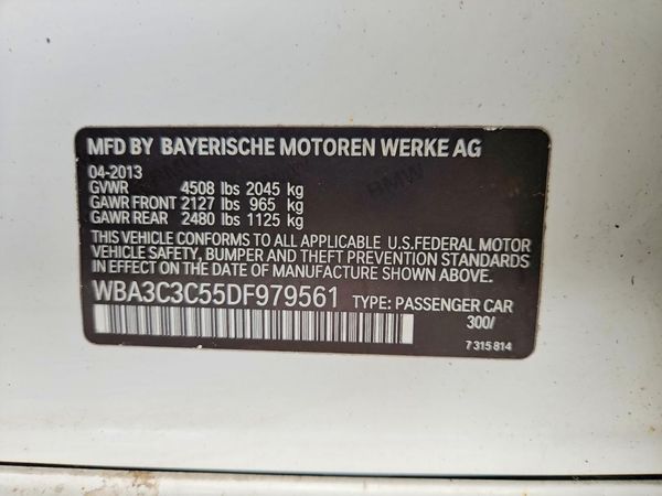 2013 BMW 3 SERIES — VINS