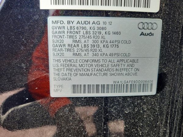 2013 AUDI Q7 Premium Plus — VINS