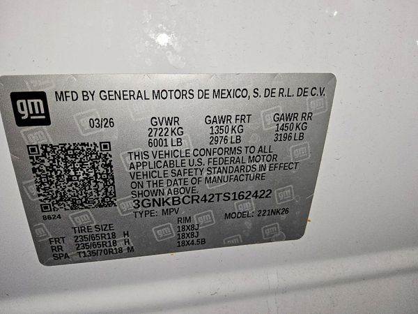 2026 CHEVROLET BLAZER 2LT — VINS