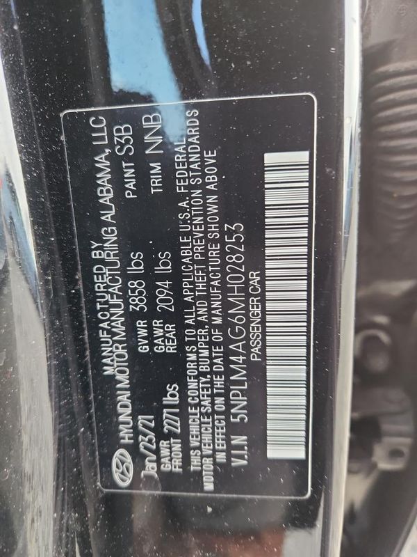 2021 HYUNDAI ELANTRA SEL — VINS