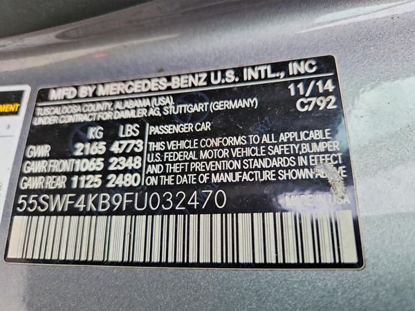 2015 MERCEDES-BENZ C 4-MATIC — VINS