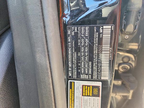 2015 MERCEDES-BENZ ML ML350 — VINS