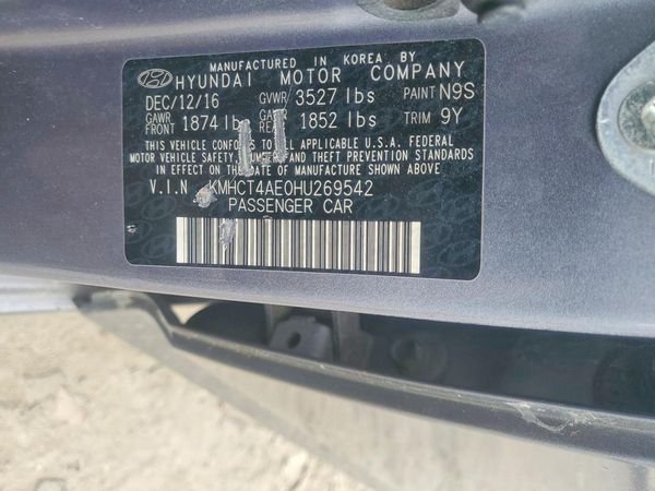 2017 HYUNDAI ACCENT SE Base — VINS