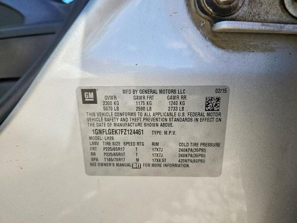 2015 CHEVROLET EQUINOX 2LT — VINS