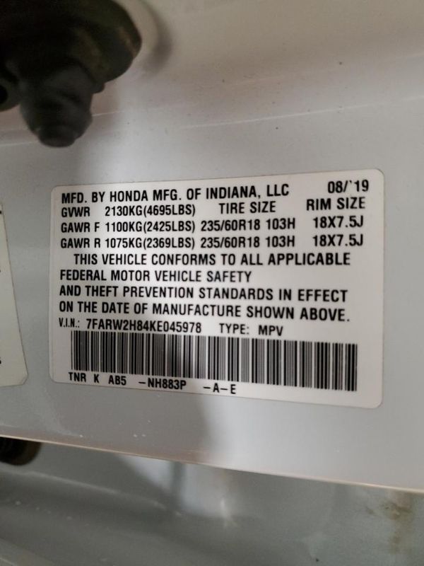 2019 HONDA CRV EX-L/EX-L Navi