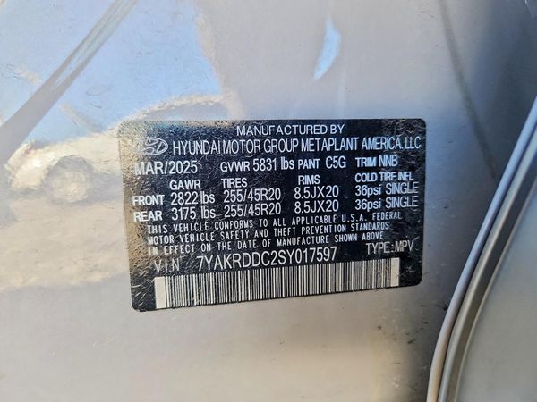 2025 HYUNDAI IONIQ Limited — VINS
