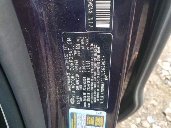 2020 KIA SEDONA LX/EX — VINS
