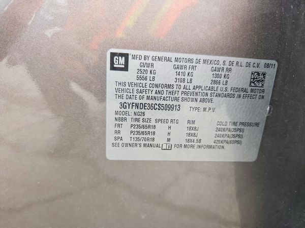 2012 CADILLAC SRX Luxury — VINS