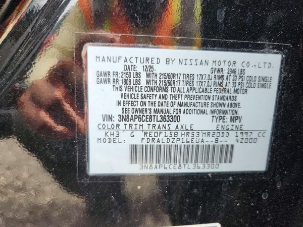 2026 NISSAN KICKS SV — VINS