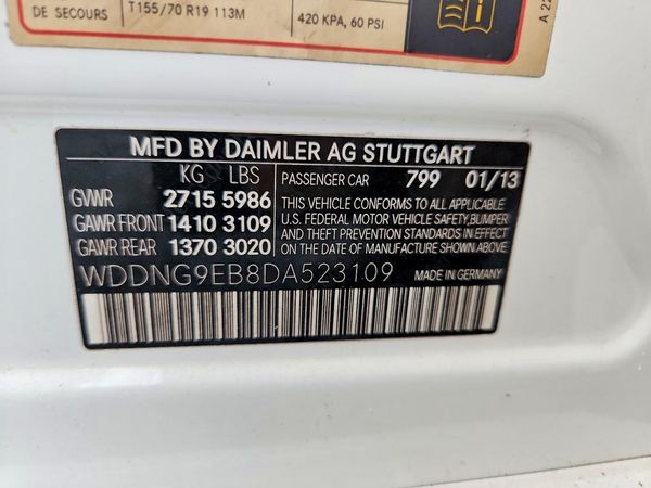 2013 MERCEDES-BENZ S-CLASS S550V 4-MATIC — VINS