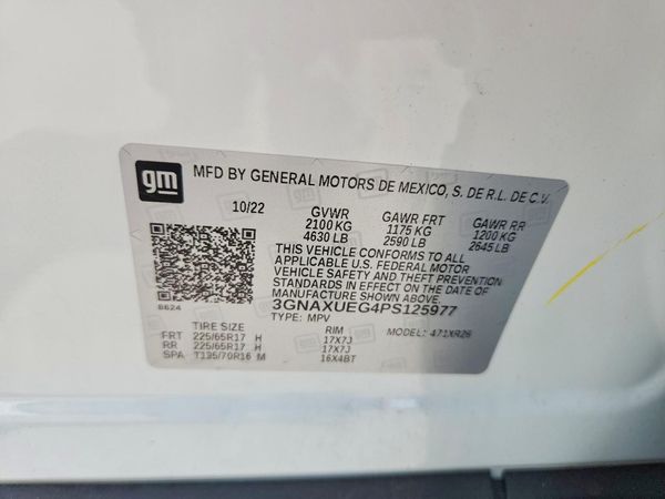 2023 CHEVROLET EQUINOX LT (1LT) — VINS