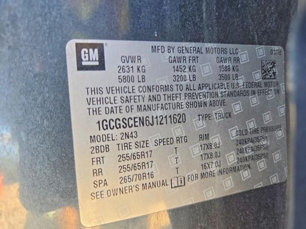2018 CHEVROLET COLORADO LT — VINS
